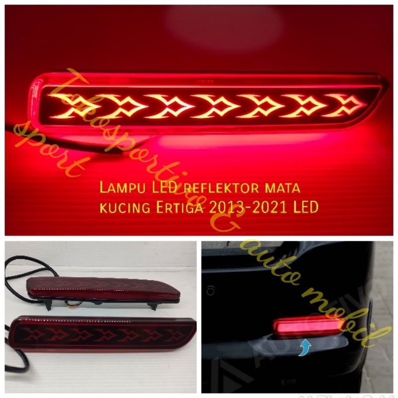 Lampu LED reflektor bumper  Suzuki Ertiga 2012-2021 LED merah mata kucing