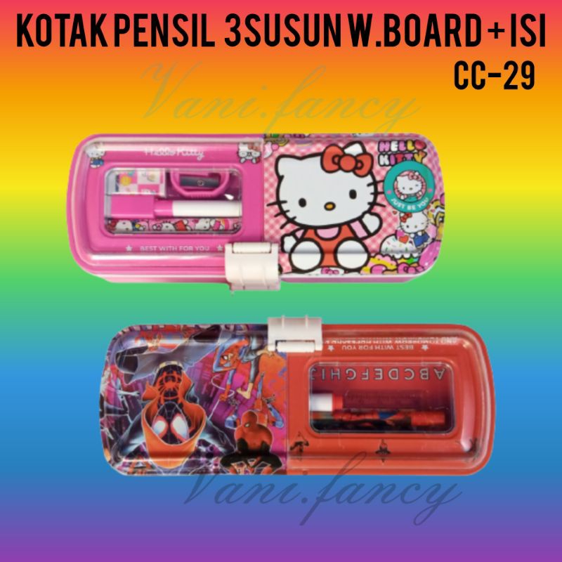 

Kotak Pensil kaleng susun set / Tempat pensil susun isi CC-29