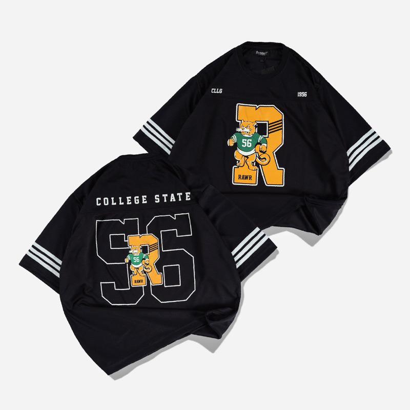 [N01226] T-shirt Oversized JERSEY Distro Motif COLLEGE STATE