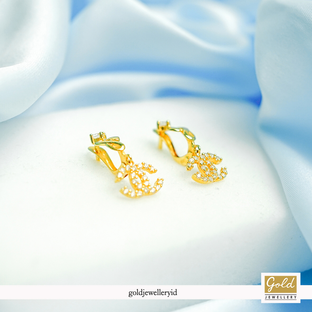 Anting emas kuning kadar 700 16k - X708062300