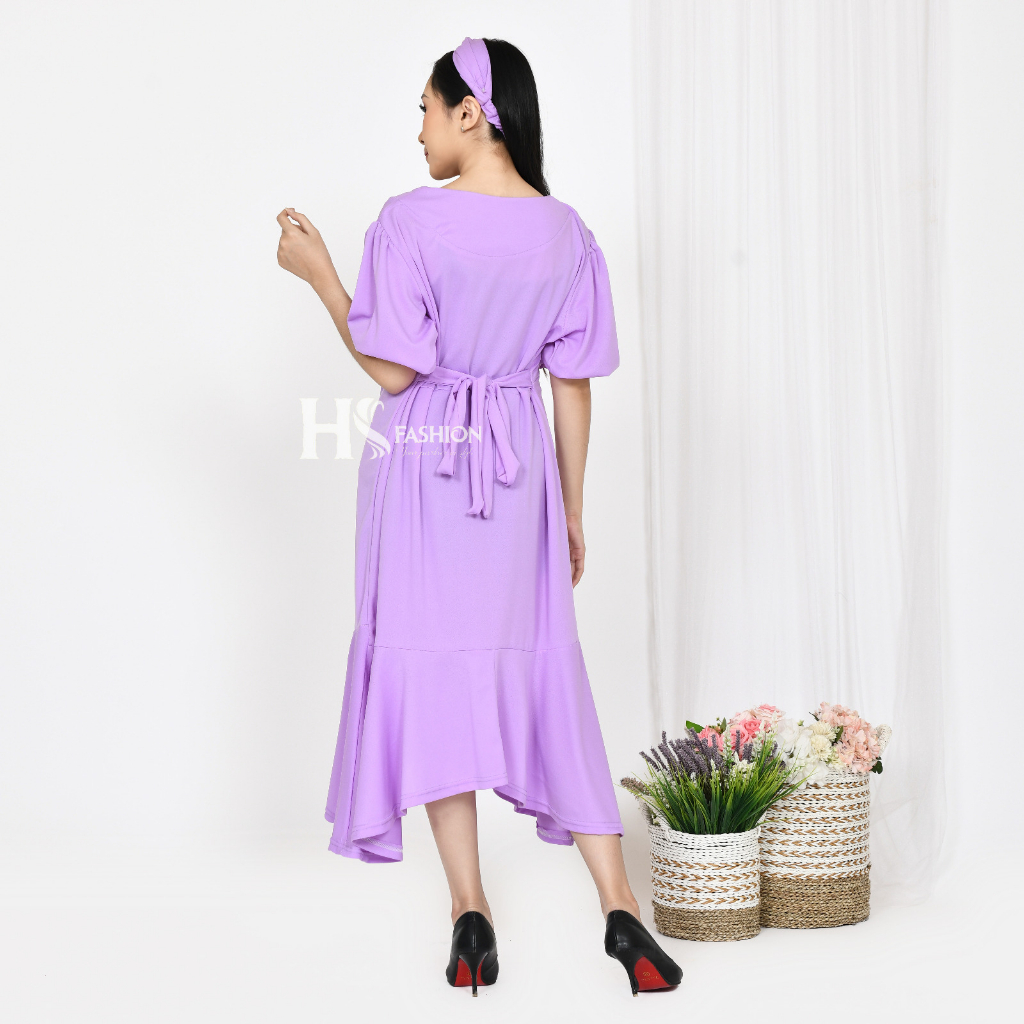 FREYA DRESS / DRESS CASUAL WANITA + BANDANA