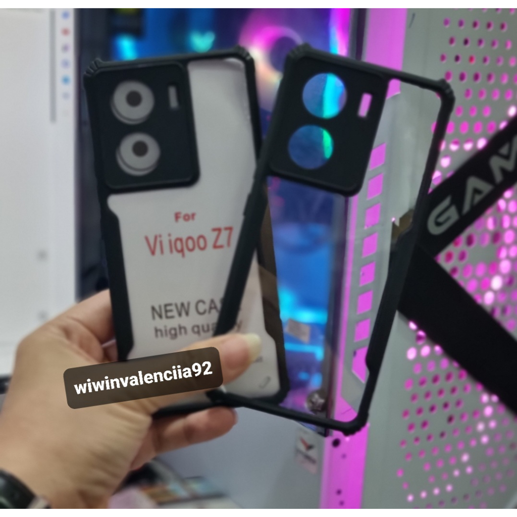 Fuze ACRYLIC IPACKY iQOO Z7 Softcase Black-Hitam/Gelap Crack Armor Airbag Anti Fall/Hardcase Transparant-Transparent-Transparan Bening Clear CASING-Soft Case/ipaky Hard TPU 4G 5G Z 7 Z 7x IQ OO i Q 00 0 o iQOOz7 VIVO Bagus Murah dan Keren