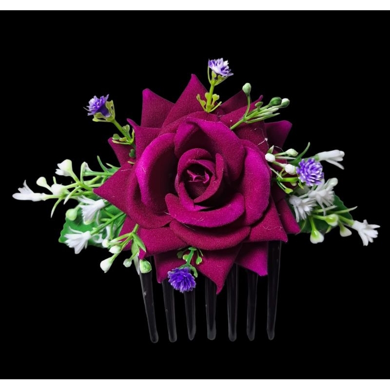 Murah  Hiasan Sanggul/Sirkam Bunga/Bunga Sanggul/Hiasan Sanggul Bunga Mawar Besar