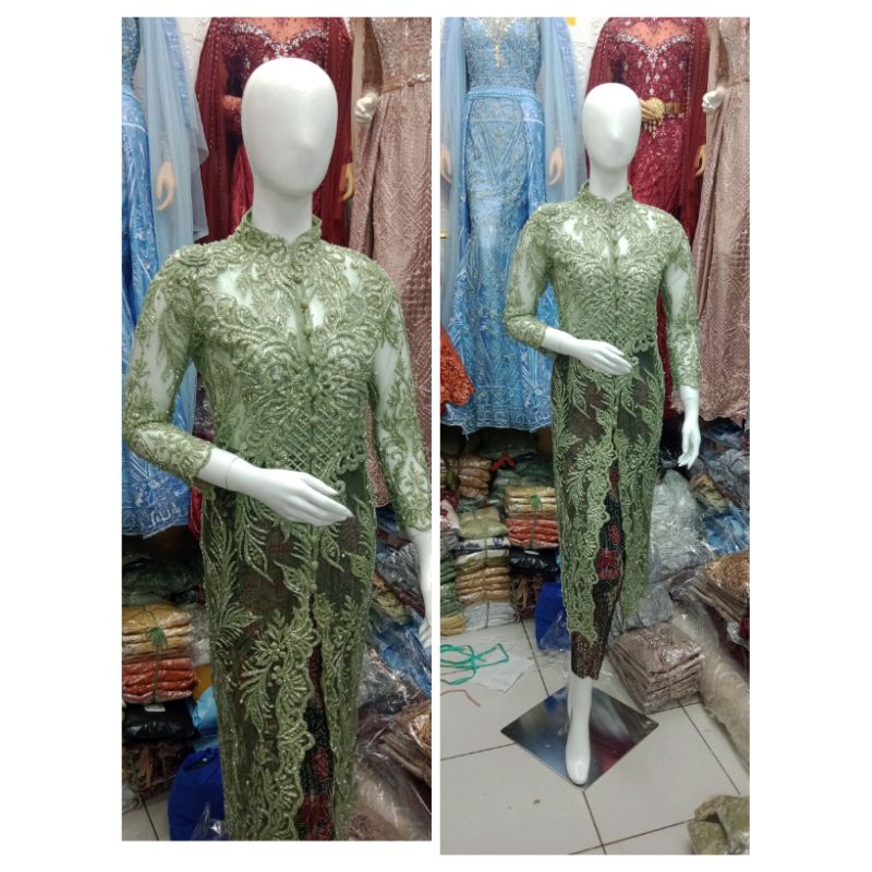 kebaya ibu besan/kebaya pengantin semata kaki full payet depan blkng