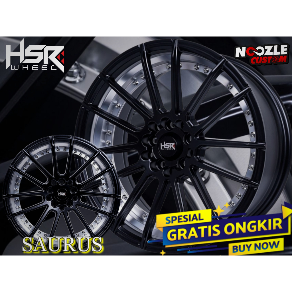 VELG MOBIL R17 LUBANG 5 TYPE SAURUS PELEK RACING HSR RING 17 PCD 114