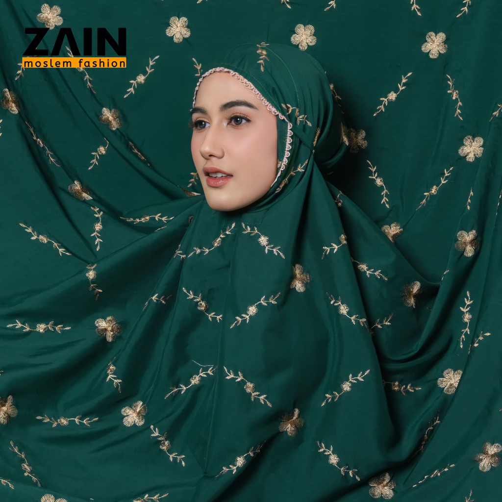 ZAIN - Mukena Dewasa Katun Premium Bordir Bunga Jasmine