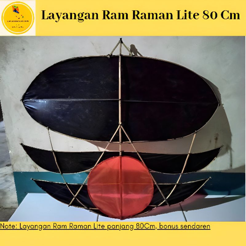 LAYANGAN/WAU TRADISIONAL GAPANGAN RAM-RAMAN LITE PANJANG 80CM (BONUS SENDAREN)