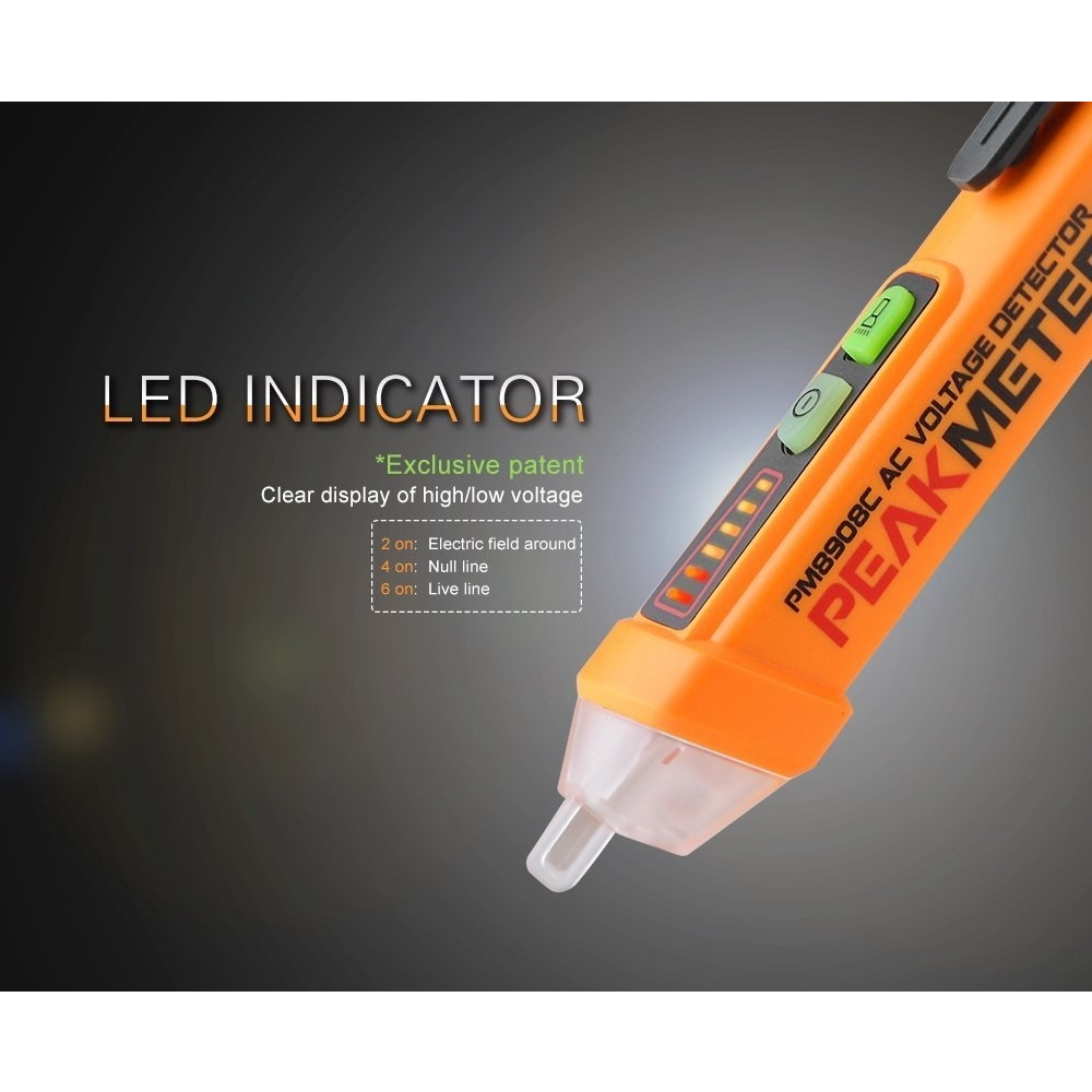 PEAKMETER PM8908C - Non-Contact AC Voltage Detector Test Pen