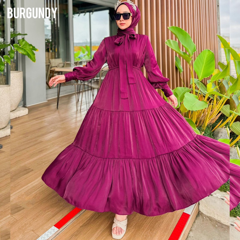 ASILA SHIMMER DRESS SET PASHMINA ORI NADA GISELLA