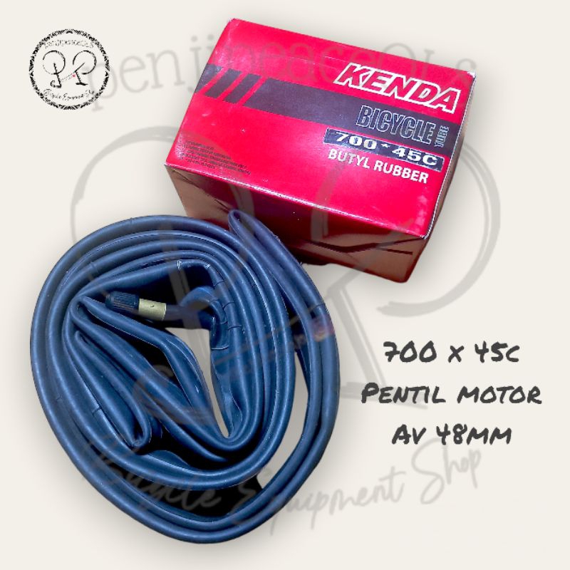 ban dalam kenda 700 x 45c pentil motor pentil presta 48mm dalam kenda 700x45c AV 48mm ban dalam sepe