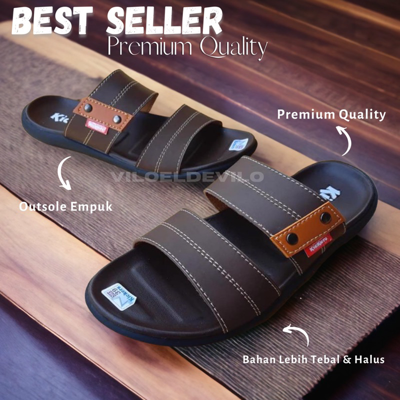 Sandal Slide Pria Sandal Slop Pria Casual (Selop Polos)