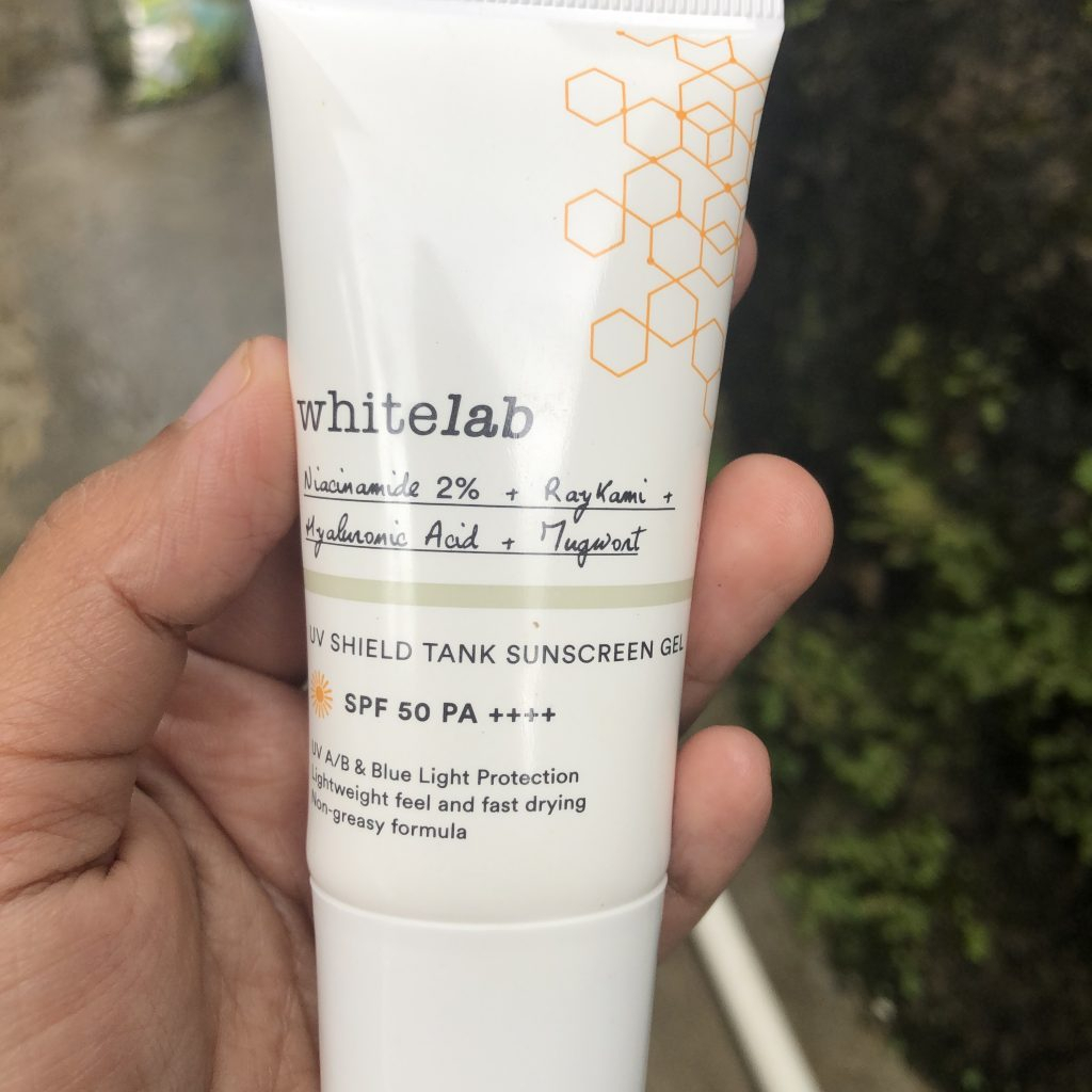 Sunscreen Whitelab UV Shield Tank Gel SPF 50++ PA++++ - Sunblock Pelindung Sinar Matahari UV A UV B Blue Light Dengan Niacinamide - Suncreen Whitelab Sunscren Suncren tabir Surya Sunblok Wajah Sun creen Sun blok Sunscree Suncree