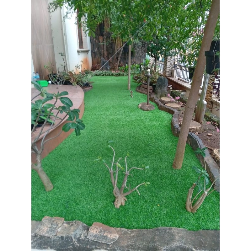 Rumput Sintetis Swiss TEBAL 3 CM uk 1x5 M 99.9% TERLIHAT ASLI