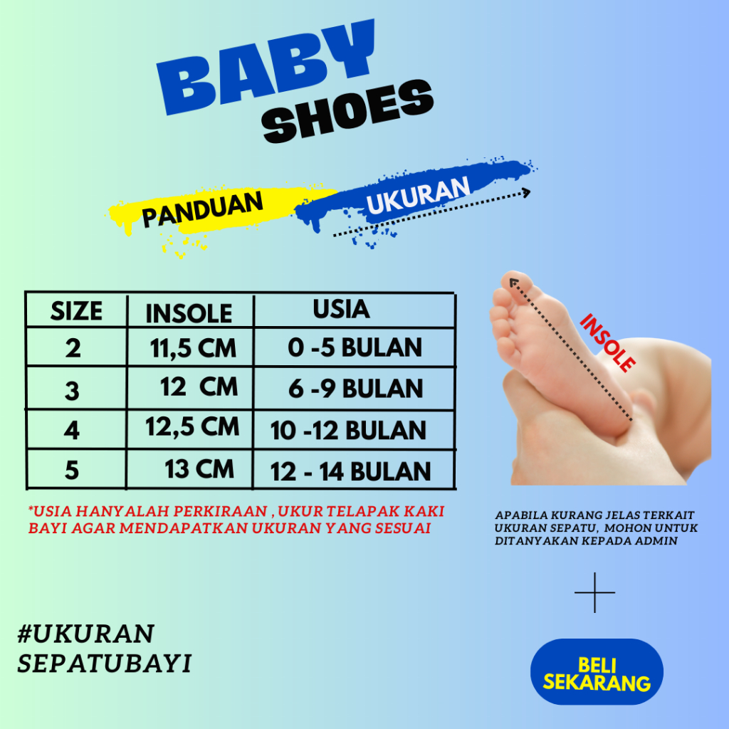 Sepatu Bayi Perempuan Laki-laki Umur 0 3 6 9 12 Bulan Prewalker Sneakers Baby Belajar jalan - Air Collections