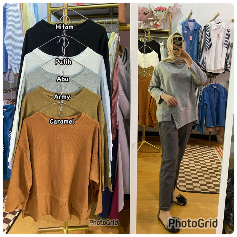 sweater oversize waffle