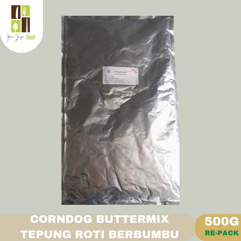 Tepung Corndog / Corndog Buttermix /Tepung Roti Berbumbu Kemasan Re-pack 500/250g