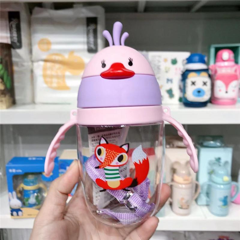 TOKO21-- BOTOL MINUM ANAK WITH SEDOTAN TALI YQ 6761/350ml BOTOL CANGKIR ANAK ANAK