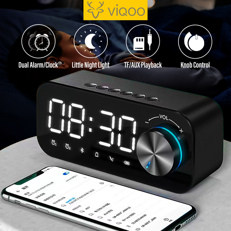 【COD】Viqoo Speaker Jam Led Bluetooth Portable Stereo Original Display Alarm Wireless S16