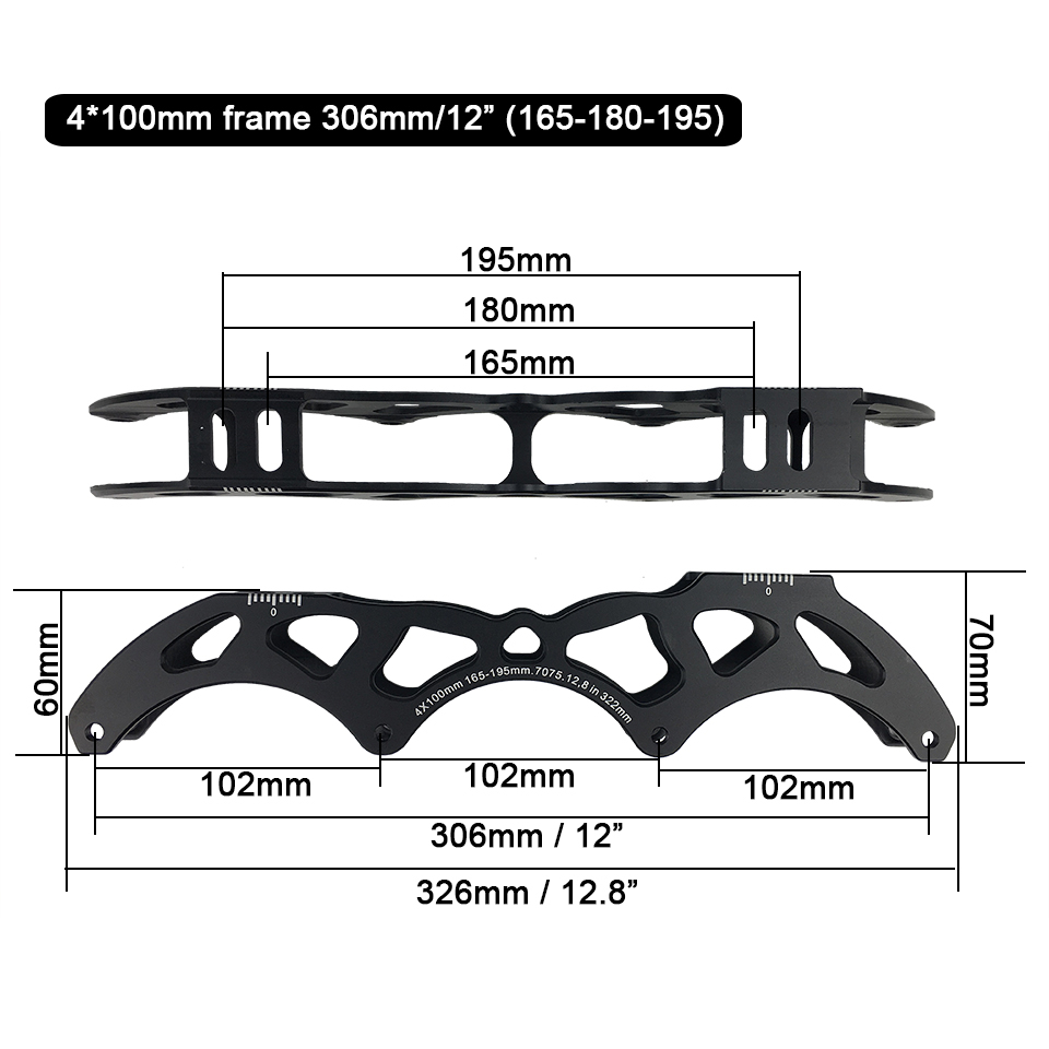 Original Roselle CityRun Frame Speed Inline skate 4x100mm 4 x 100mm marathon Sepatu roda
