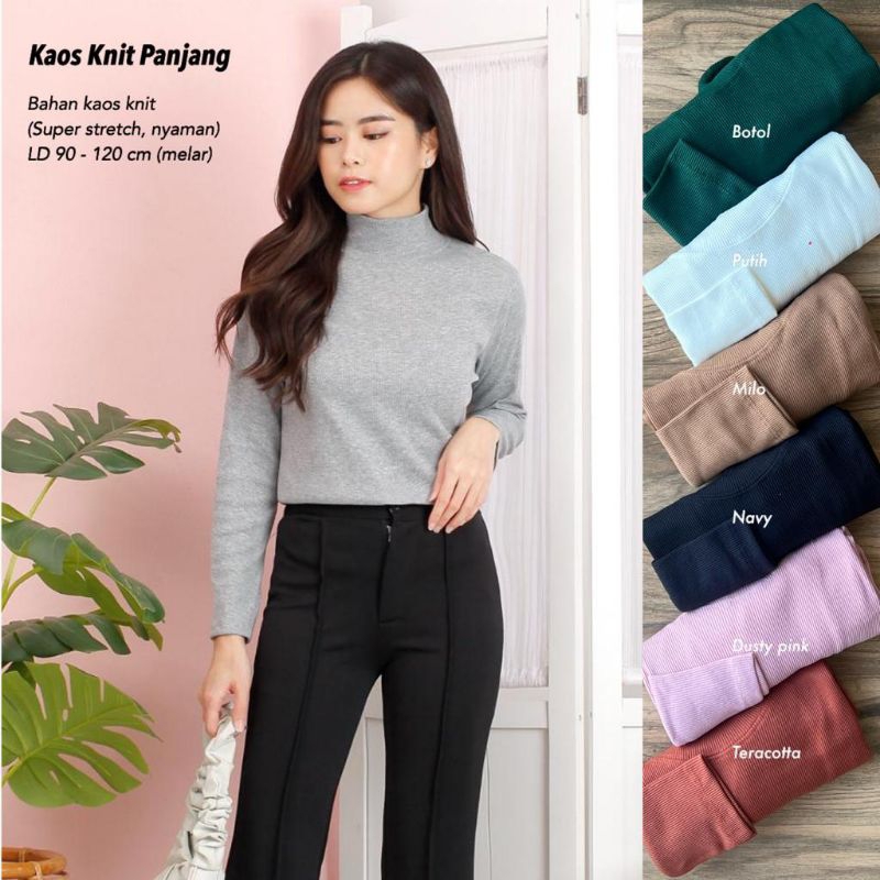 Kaos Knit Lengan Panjang //JF355