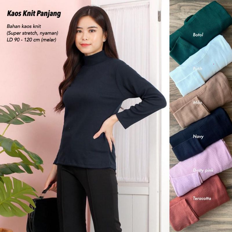 Kaos Knit Lengan Panjang //JF355