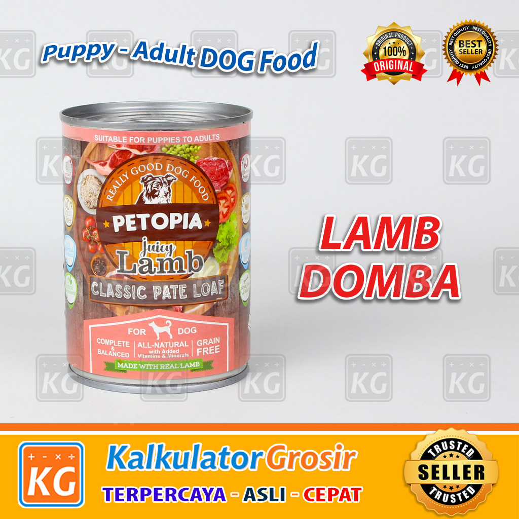 Petopia Dog Food 380Gr/Makanan KCanned Lamb Beef Fish Duck Chicken DOG Faleng Anjing OOD PETOPIA 380GR ALL VARIANT - MAKANAN ANJING