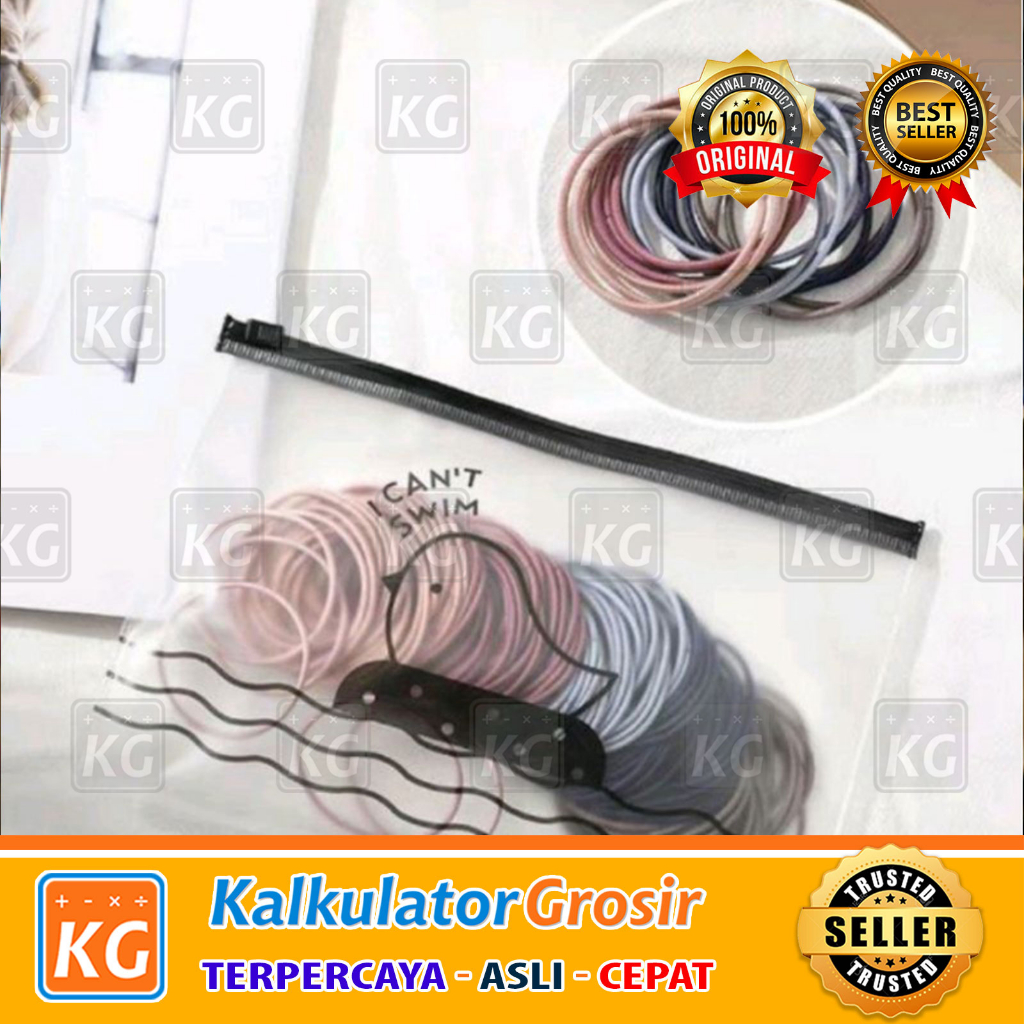 100 PCS KARET IKAT RAMBUT ALA KOREA WARNA WARNI