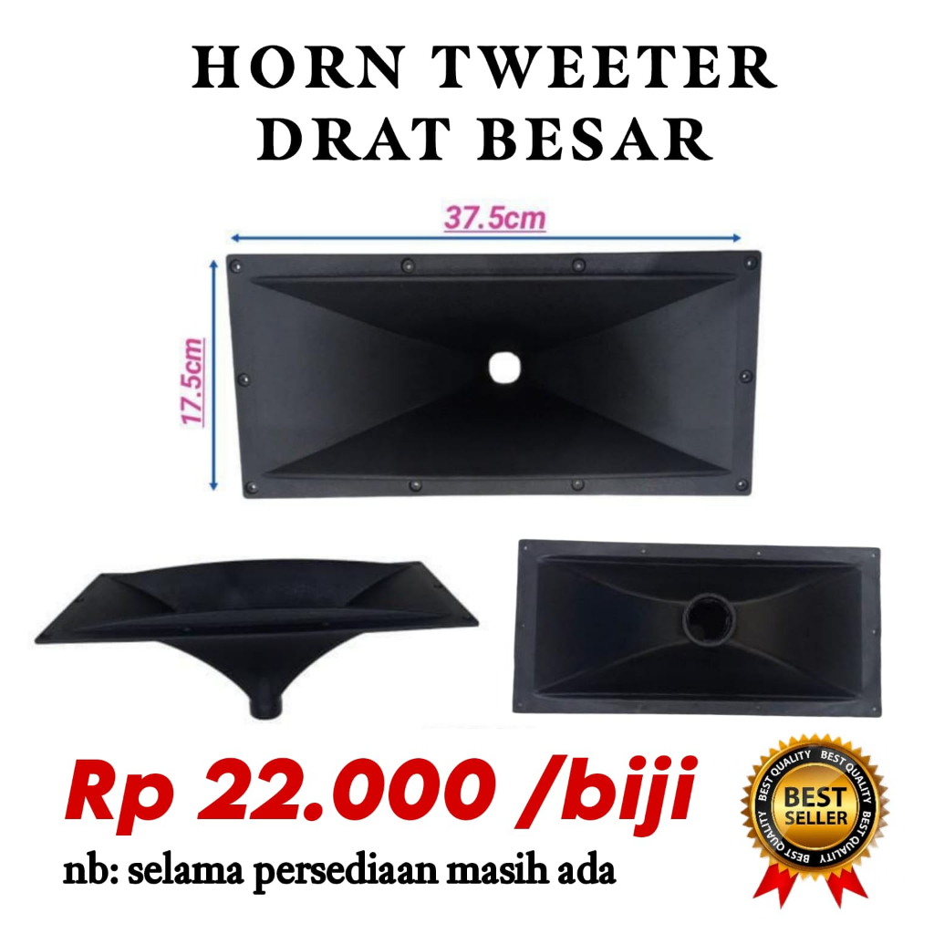 HORN TWEETER DRAT BESAR 37.5 X 17.5 horen corong tweeter drat 37.5x17.5 cm