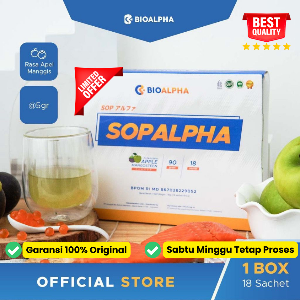 Sopalpha / sop alpha original - salmon ovary peptide & apple stem cell - obat diabetes penurun gula 