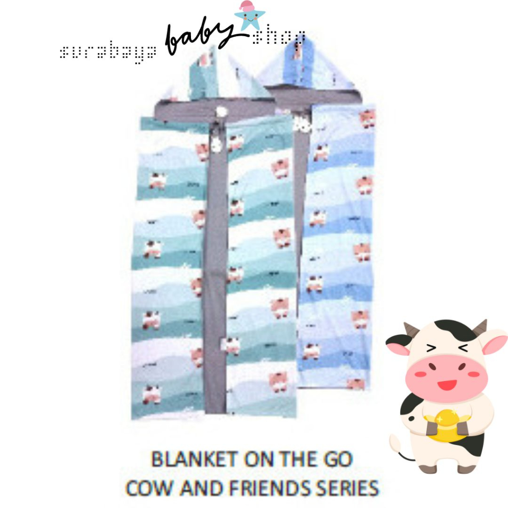 Omiland Baby Blanket On The Go Cow &amp; Friend Series OPB20067