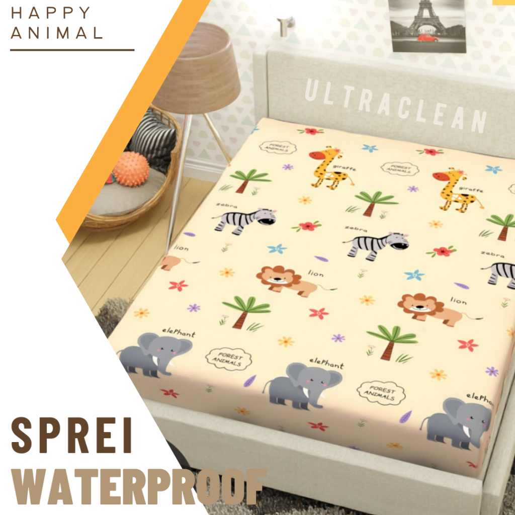 Sprei Waterproof Stary Blue  Anti Ompol Tidak Tembus size 90 100 120 140 160 180 &amp; 200