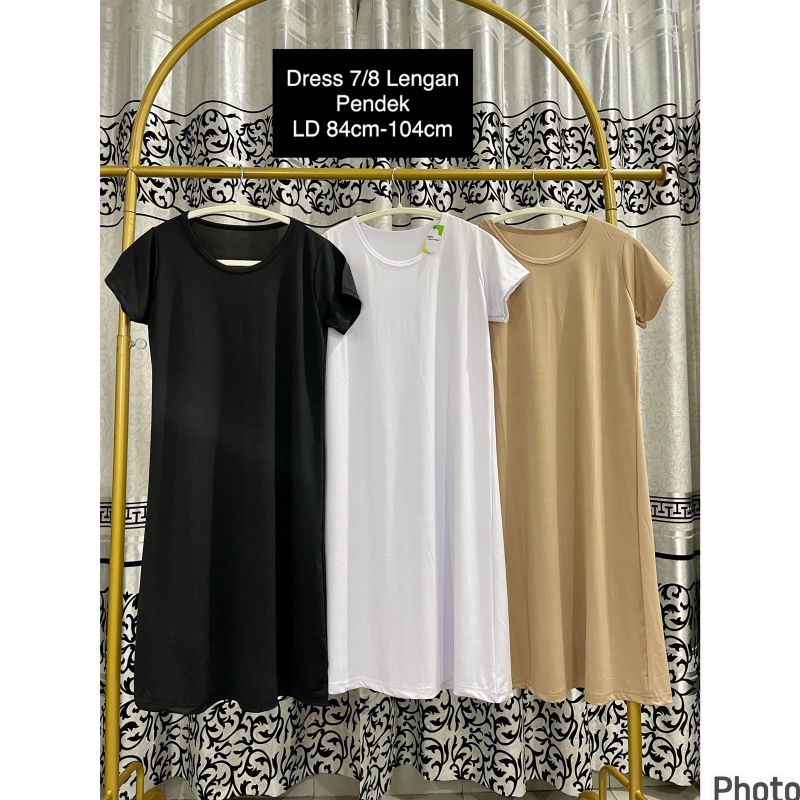 INNER DRESS 7/8 / POLOS LENGAN PENDEK / JERSEY PREMIUM / NON BUSUI