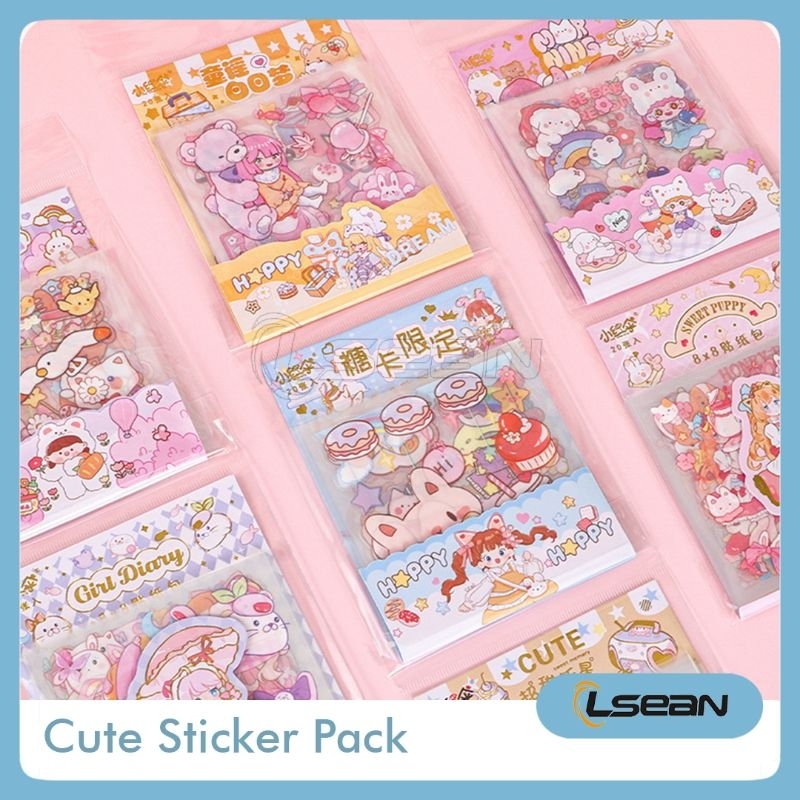 STIKER HIAS GIRL AND ANIME CUTE DECO PACK JOURNAL KOREA 2D WATERPROOF