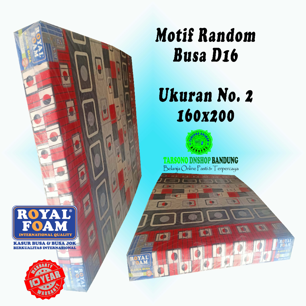 Kasur Busa ROYAL FOAM Original No. 2 (160x200) Garansi 10 Tahun - Tarsono Dnshop Bandung
