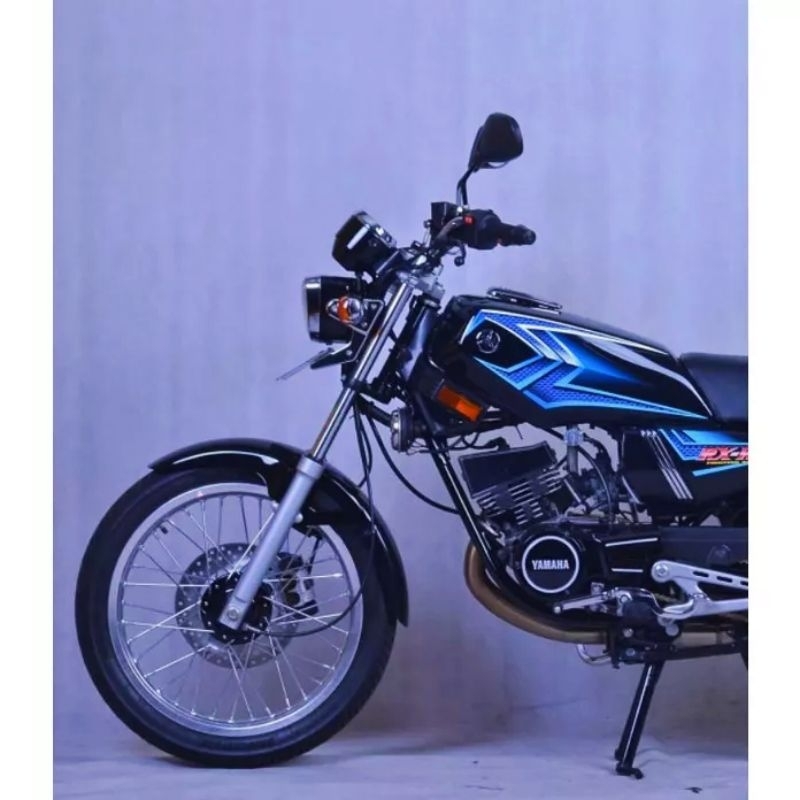 STRIPING LIS STICKER STANDAR ORI YAMAHA RX KING 2004 HITAM LIS BIRU