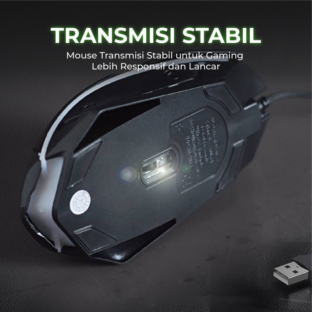 Mouse Gaming M200 1200 DPI dengan RGB Light - XOBOX