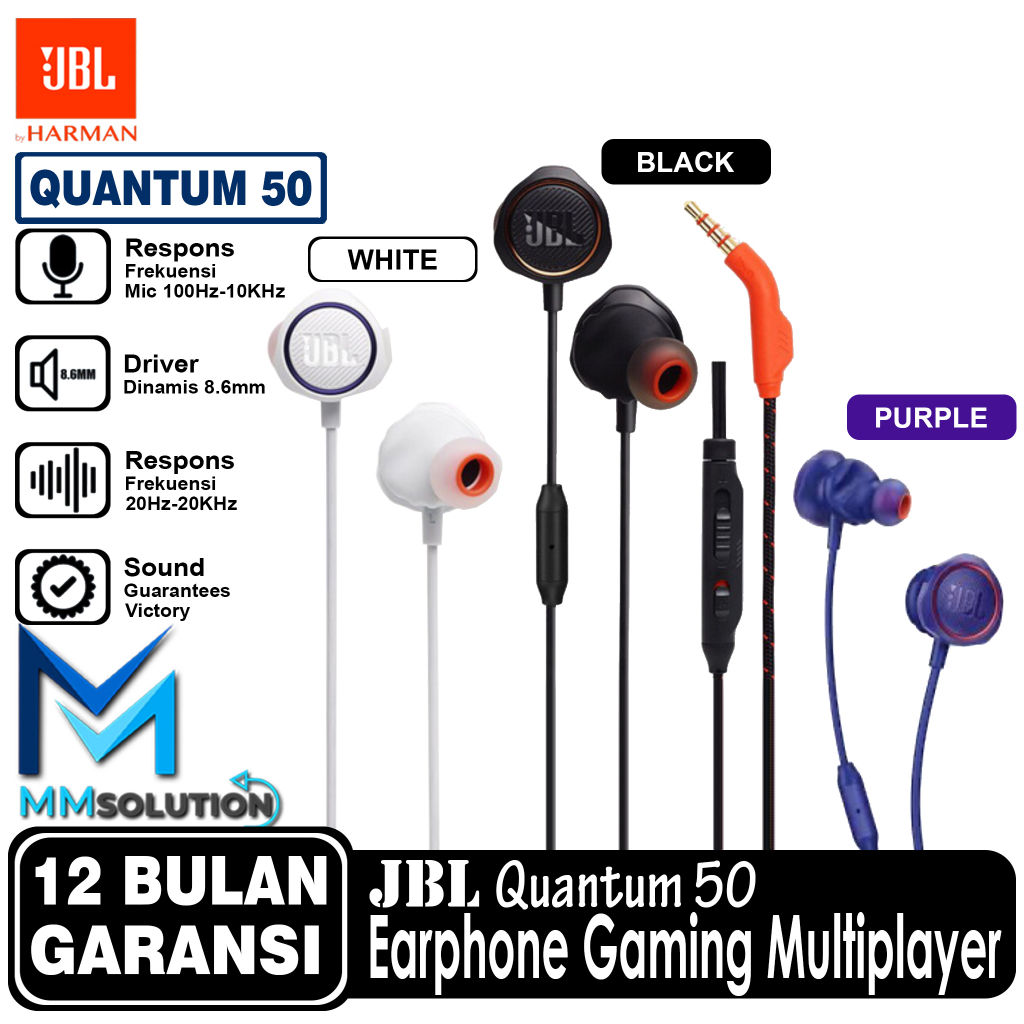 JBL Quantum 50 Wired In-Ear Headset Earphone Gaming Original