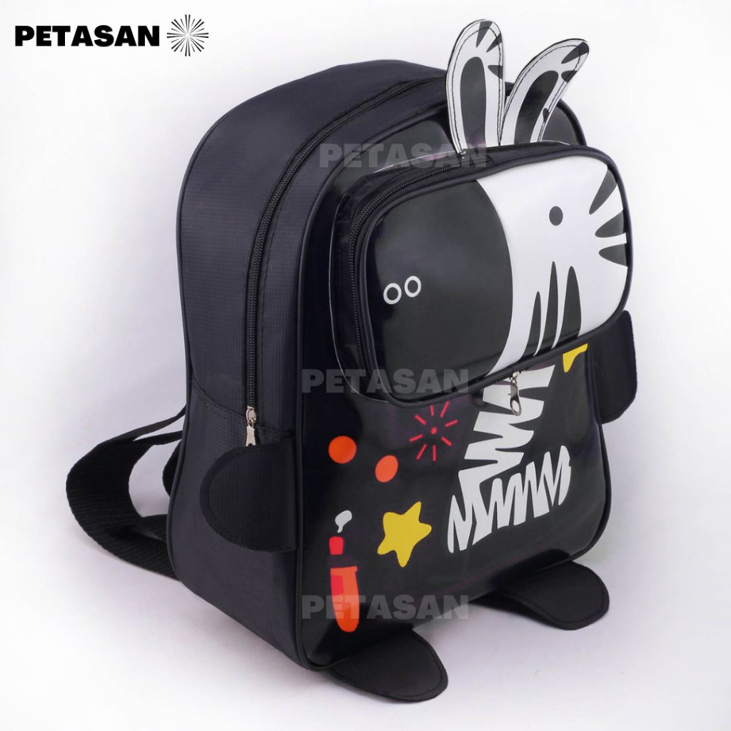 PTS RANSEL SEKOLAH ANAK 3D CUTE POCKET - STRIPE POCKET - ANIMAL SERIES SNAILS RANSEL ZEBRA - RANSEL CARTOON 3D