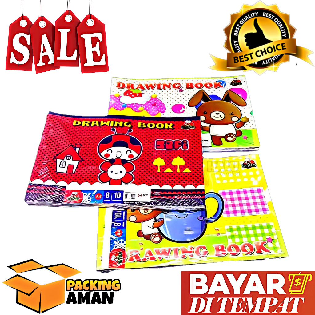 

(BISA COD) PROMO 1 Pcs Buku Gambar A4 Dodo / Buku Gambar A4 SIDU / Buku Melukis / Buku Mewarnai