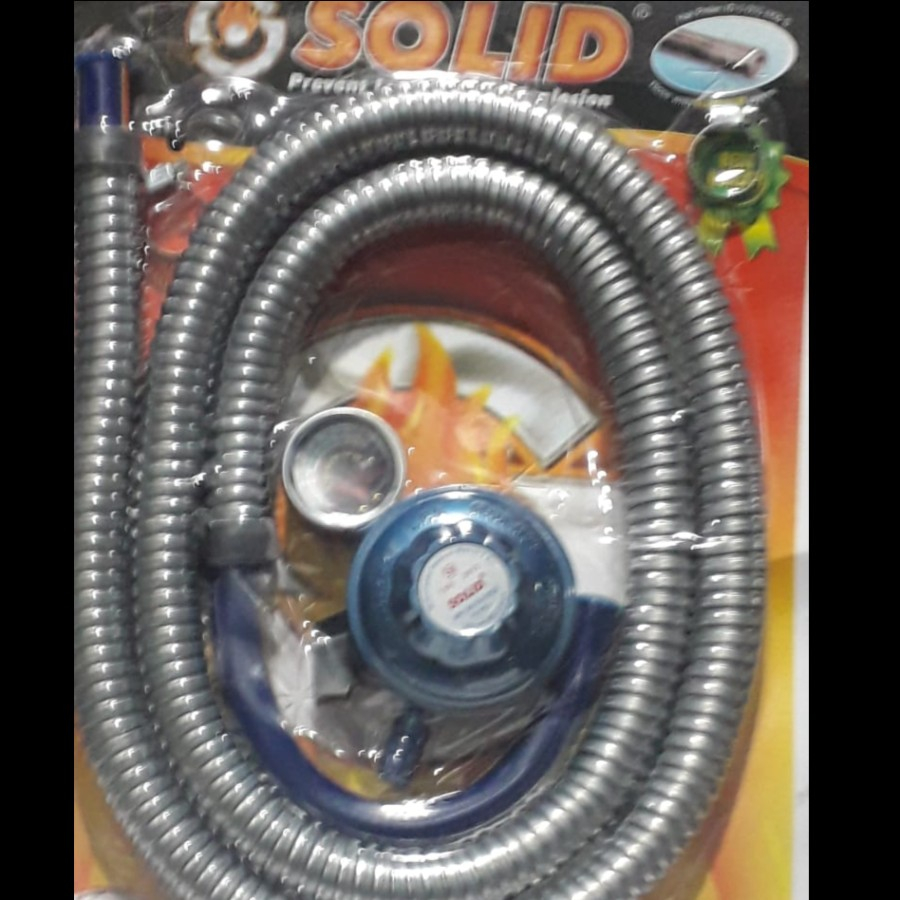 Selang Gas Komplit Regulator+Meter Solid 6552