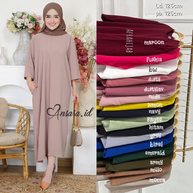 Ansara midi dress crinkle airflow