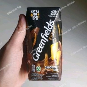 

Greenfields Extra Go susu UHT rasa CHOCOMALT MILK 200ml.