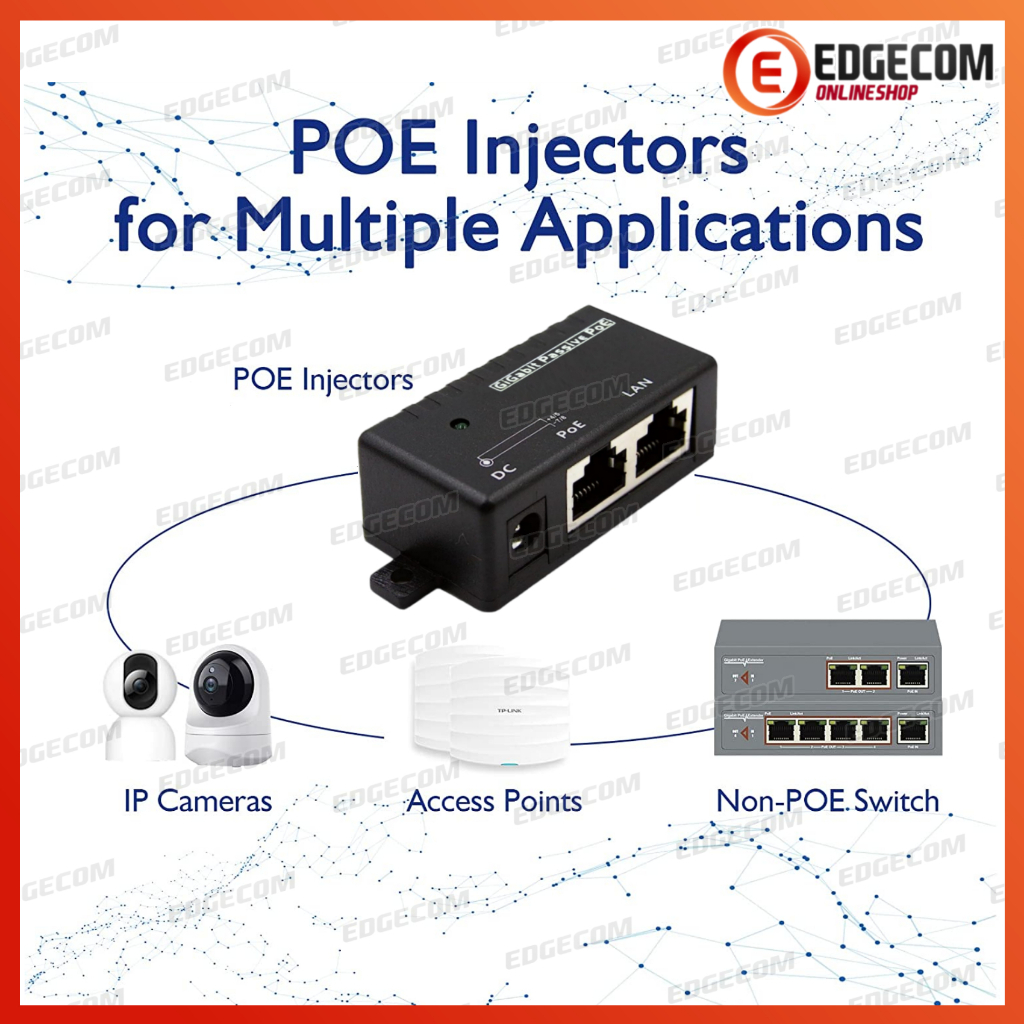 POE INJECTOR PASSIVE GIGABIT LAN RJ45 POWER OF ETHERNET SPLITTER 5V 12V 24V 48V