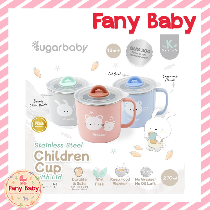 SUGAR BABY CHILDREN CUP WITH LID 12M+