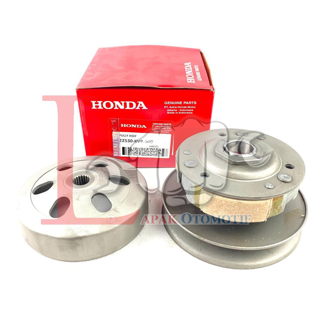 -LOI- PAKET LENGKAP KIRIAN STANDAR CVT PULLEY PULLY SET VARIO KARBU, RUMAH ROLLER SET KIPAS VARIO KARBU &amp; VANBELT VARIO KARBU