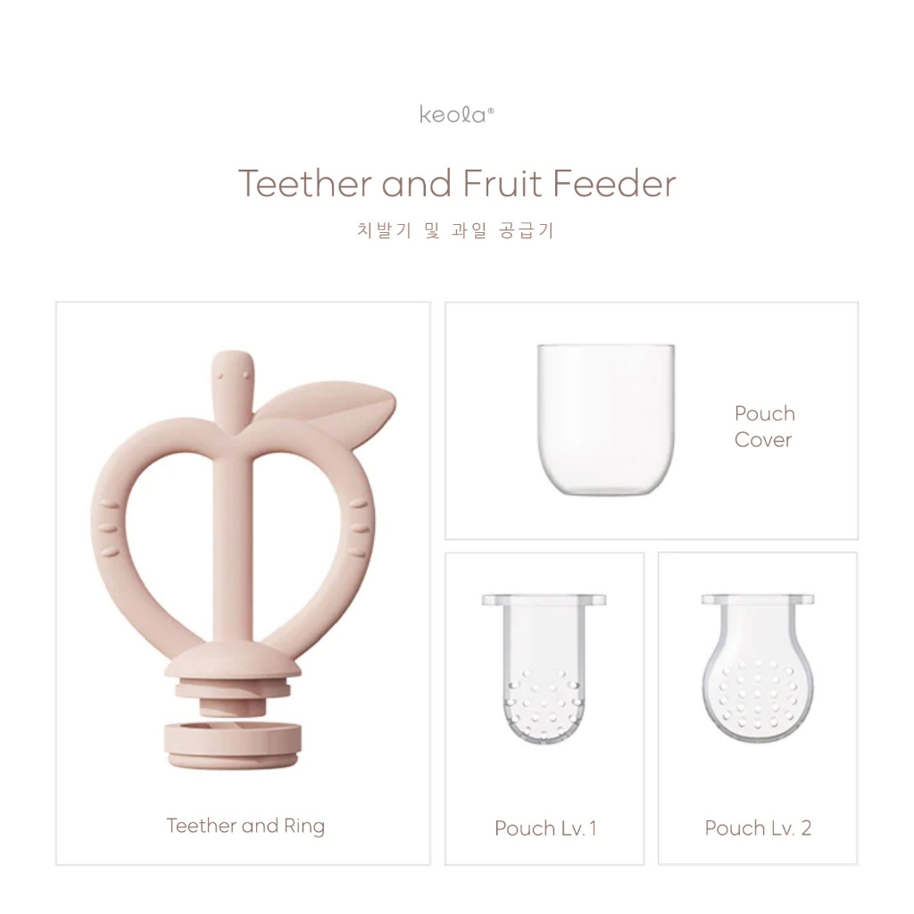 T24 - Keola Best Fruit Teether Apple Series | Fruit Feeder | Teether Premium Anak BPA Free