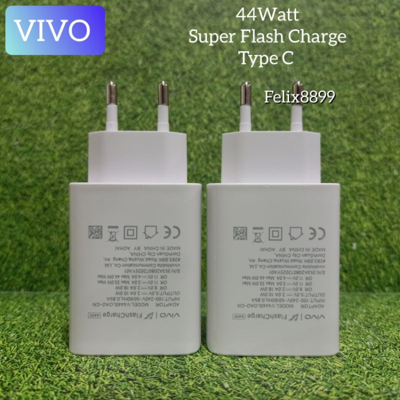 Charger Vivo V20 V20 Se V21 V21 5G Original USB Type C 33W Flash Charge 2.0