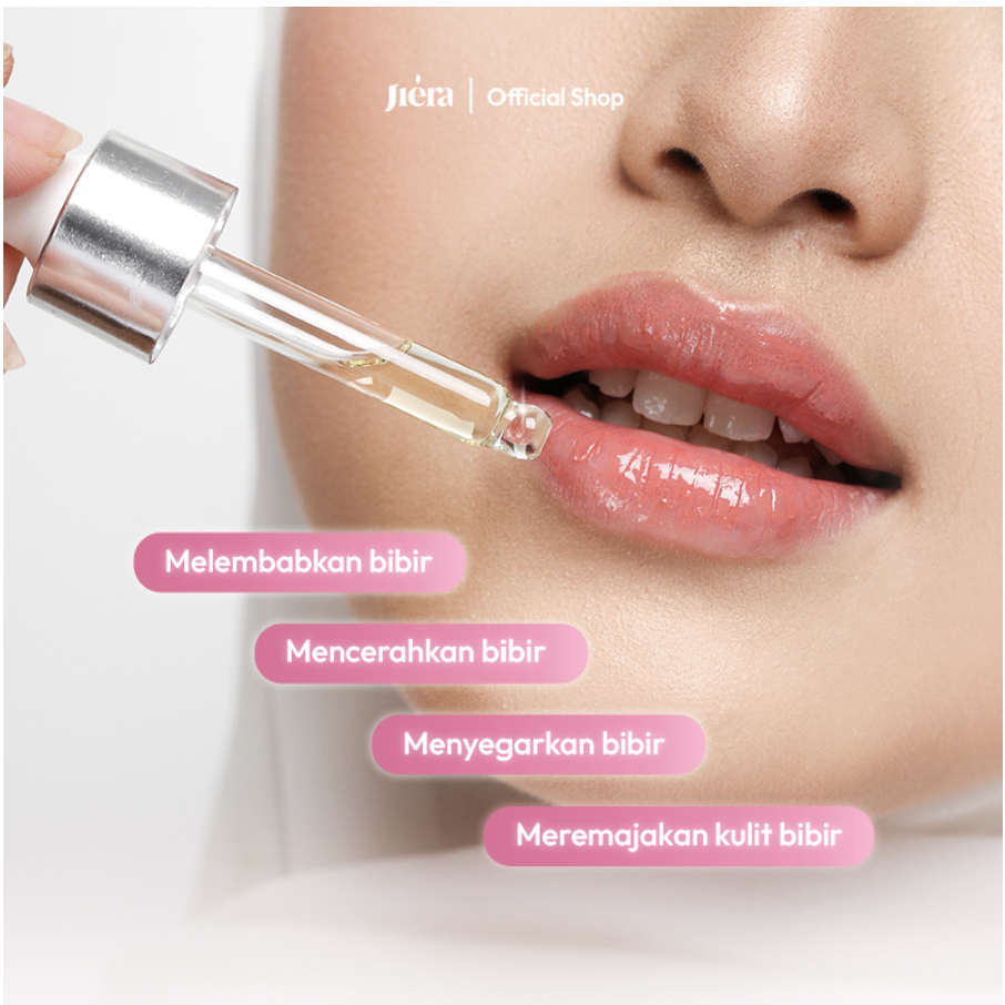 JIERA Natural Lip Serum - Varian 10ml 20ml - Pelembab dan Pemerah Bibir Alami Pertama di Indonesia