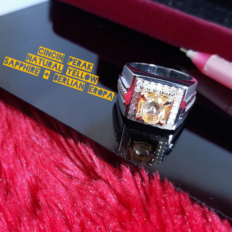 Cincin Cowok Perak Berlian Eropa