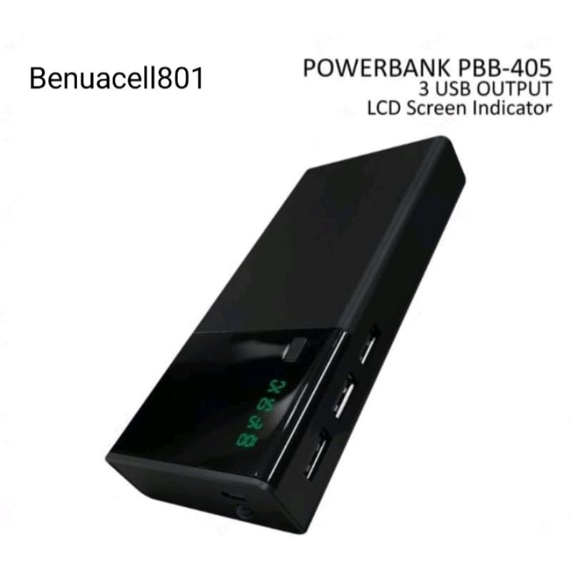 Powerbank branded PBB-405 20000 mAh 3USB Output